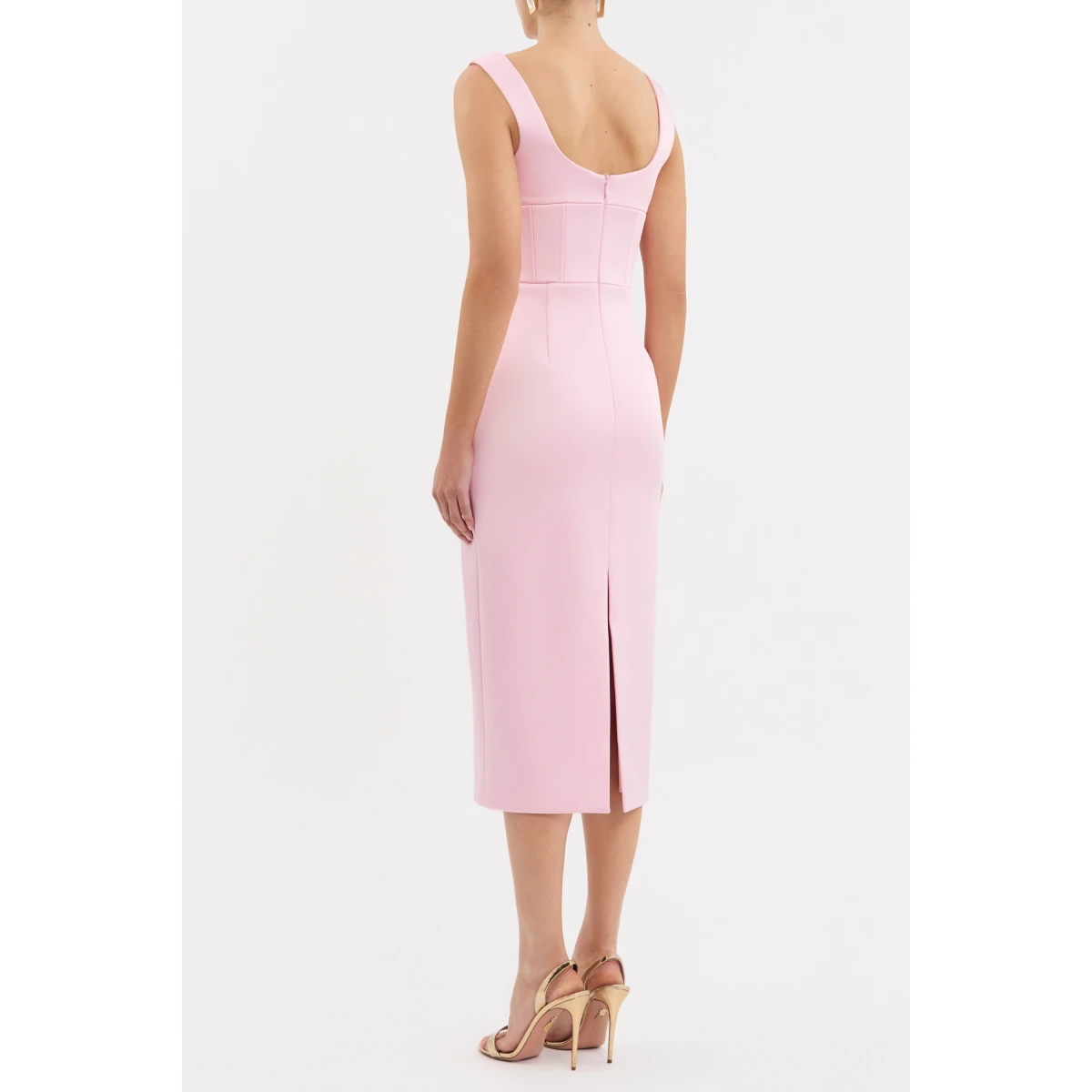 the pencil midi skirt shapes a flattering silhouette