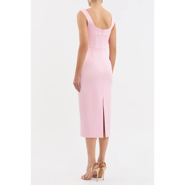 the pencil midi skirt shapes a flattering silhouette