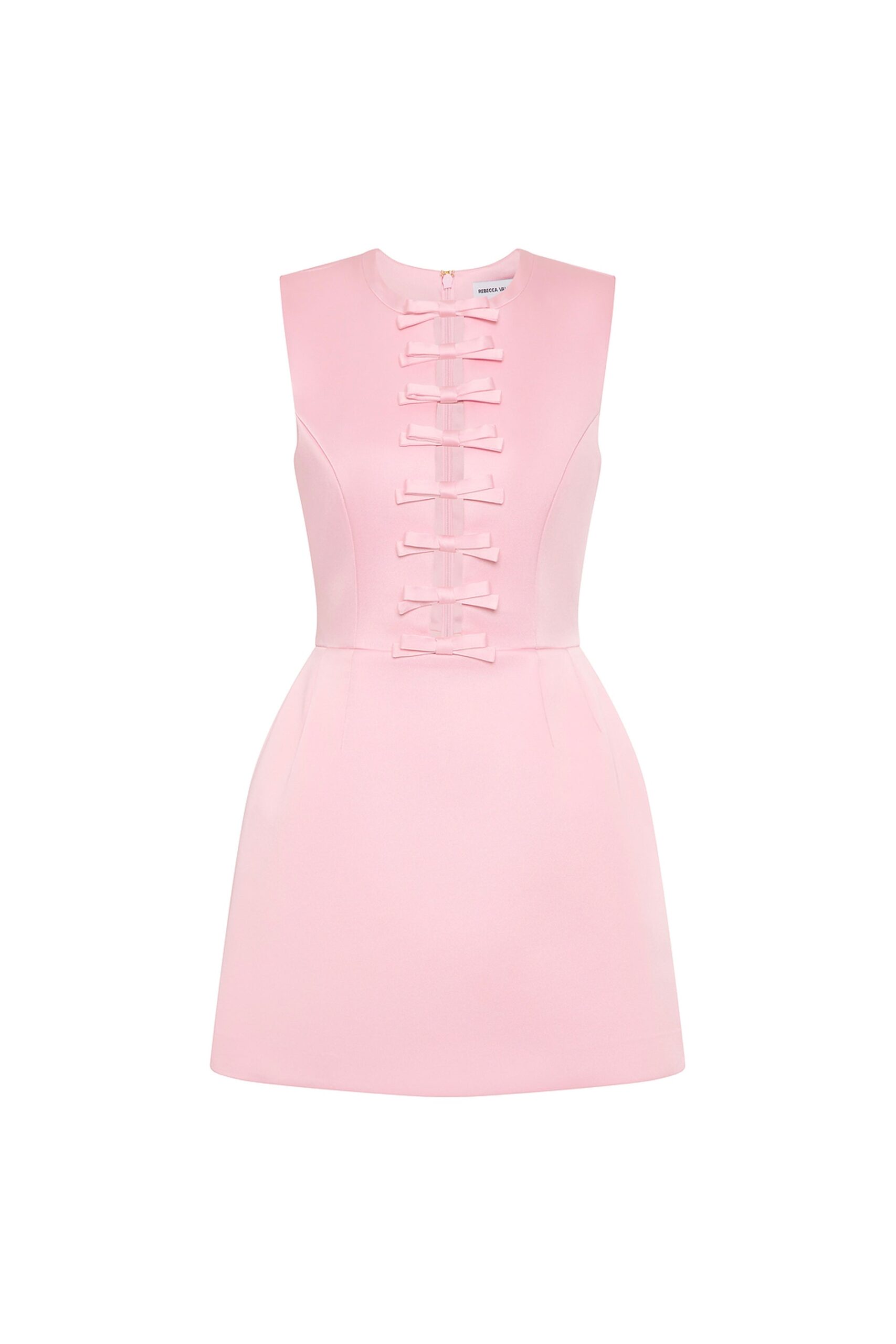 Rebecca Vallance Pink Dresses The Aymee Mini Dress exudes elegance and refinement in a soft pink hue