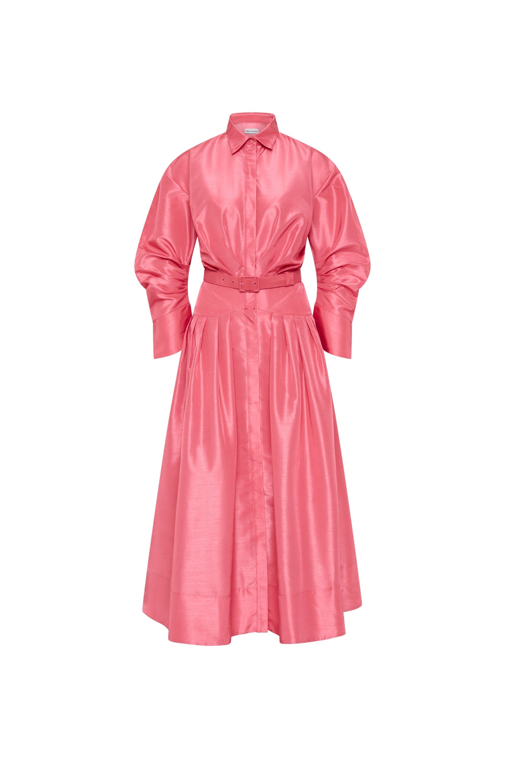 Rebecca Vallance Pink Dresses The Maple Shirt Midi Dress in pink blends modern sophistication with effortless elegance
