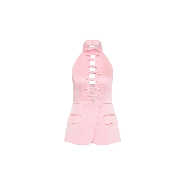 Rebecca Vallance Pink Tops The Aymee Top is playful and charming in soft pink