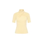 Rebecca Vallance Yellow Tops The Arial Short Sleeve Top in a playful butter-yellow hue infuses sophistication and comfort. Tailored from a premium textured jersey