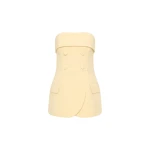 Rebecca Vallance Rowan Top Rebecca Vallance Yellow Tops The Rowan Top is effortlessly chic in a playful butter-yellow hue