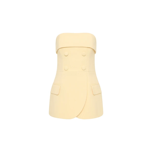 Rebecca Vallance Yellow Tops The Rowan Top is effortlessly chic in a playful butter-yellow hue