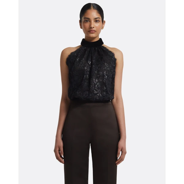 Akira Top In Black by Safiyaa ‚Äì luxury tops in Black available at Coveti