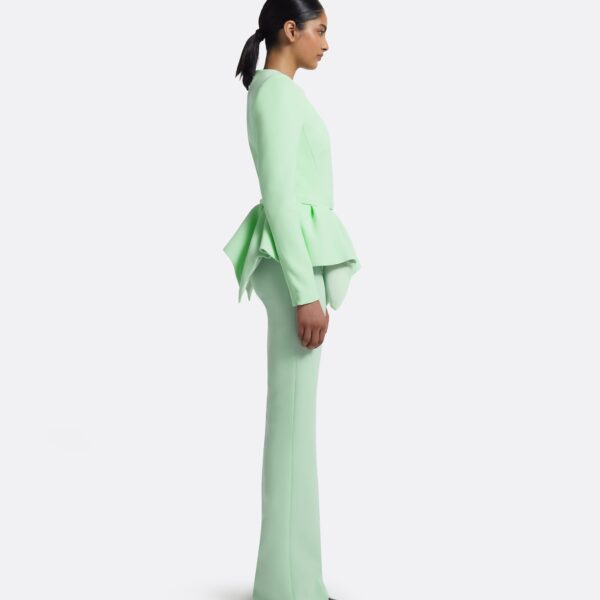 Alexa Trousers In Brook Green by Safiyaa ‚Äì luxury pants in Green available at Coveti