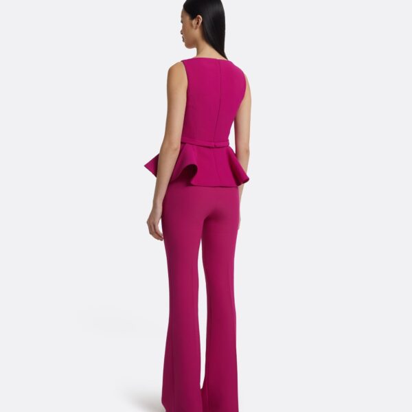 Alexa Trousers In Fuchsia by Safiyaa ‚Äì luxury pants in Pink available at Coveti