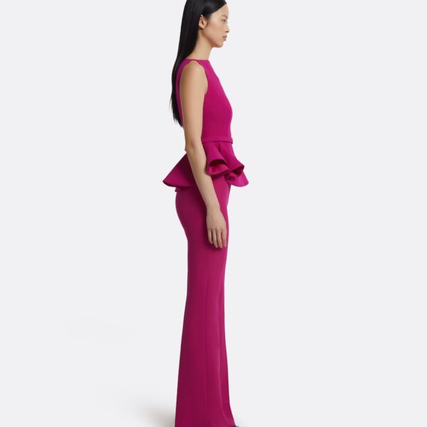 Alexa Trousers In Fuchsia by Safiyaa ‚Äì luxury pants in Pink available at Coveti