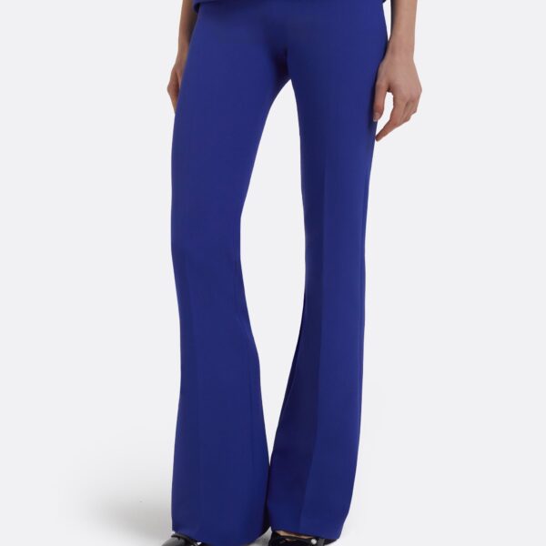 Alexa Trousers In Skiathos Blue by Safiyaa ‚Äì luxury pants in Blue available at Coveti