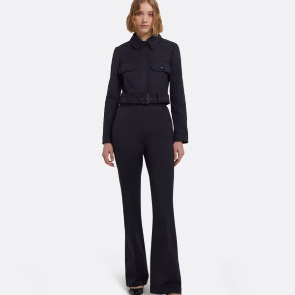 Alexis Trousers In Midnight Navy by Safiyaa ‚Äì luxury pants in Blue available at Coveti