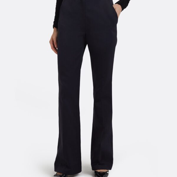 Alexis Trousers In Midnight Navy by Safiyaa ‚Äì luxury pants in Blue available at Coveti