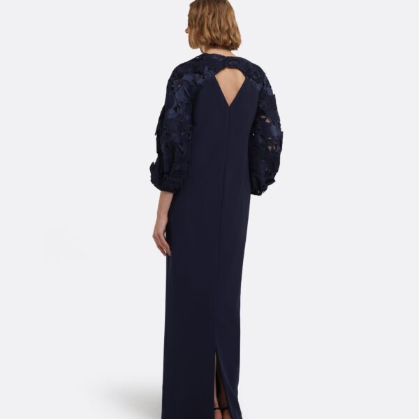 Amiren Long Dress In Navy On Maritime by Safiyaa ‚Äì luxury dresses in Blue available at Coveti