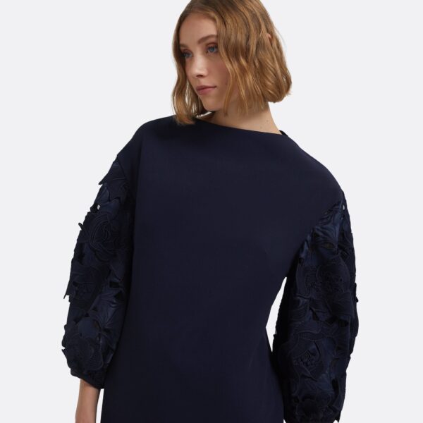 Amiren Long Dress In Navy On Maritime by Safiyaa ‚Äì luxury dresses in Blue available at Coveti