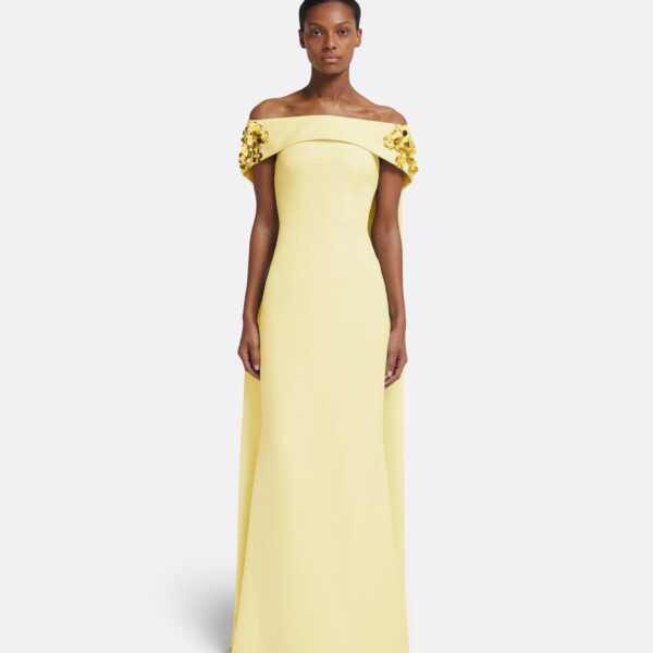Arabella Harness With Soshin Dress In Pale Yellow by Safiyaa ‚Äì luxury dresses in Yellow available at Coveti