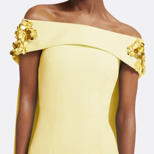 Arabella Harness With Soshin Dress In Pale Yellow by Safiyaa ‚Äì luxury dresses in Yellow available at Coveti