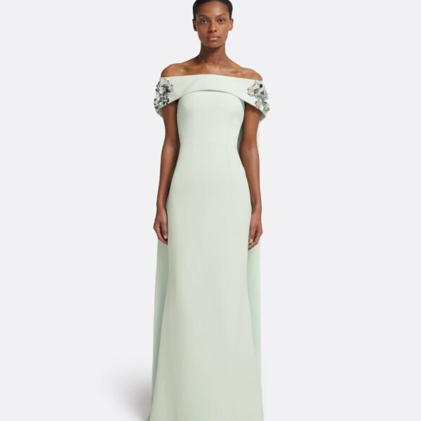 Arabella Harness With Soshin Dress In Spearmint by Safiyaa ‚Äì luxury dresses in Green available at Coveti