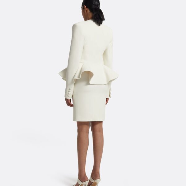 Ayaka Skirt In Ivory by Safiyaa ‚Äì luxury skirts in Ivory available at Coveti