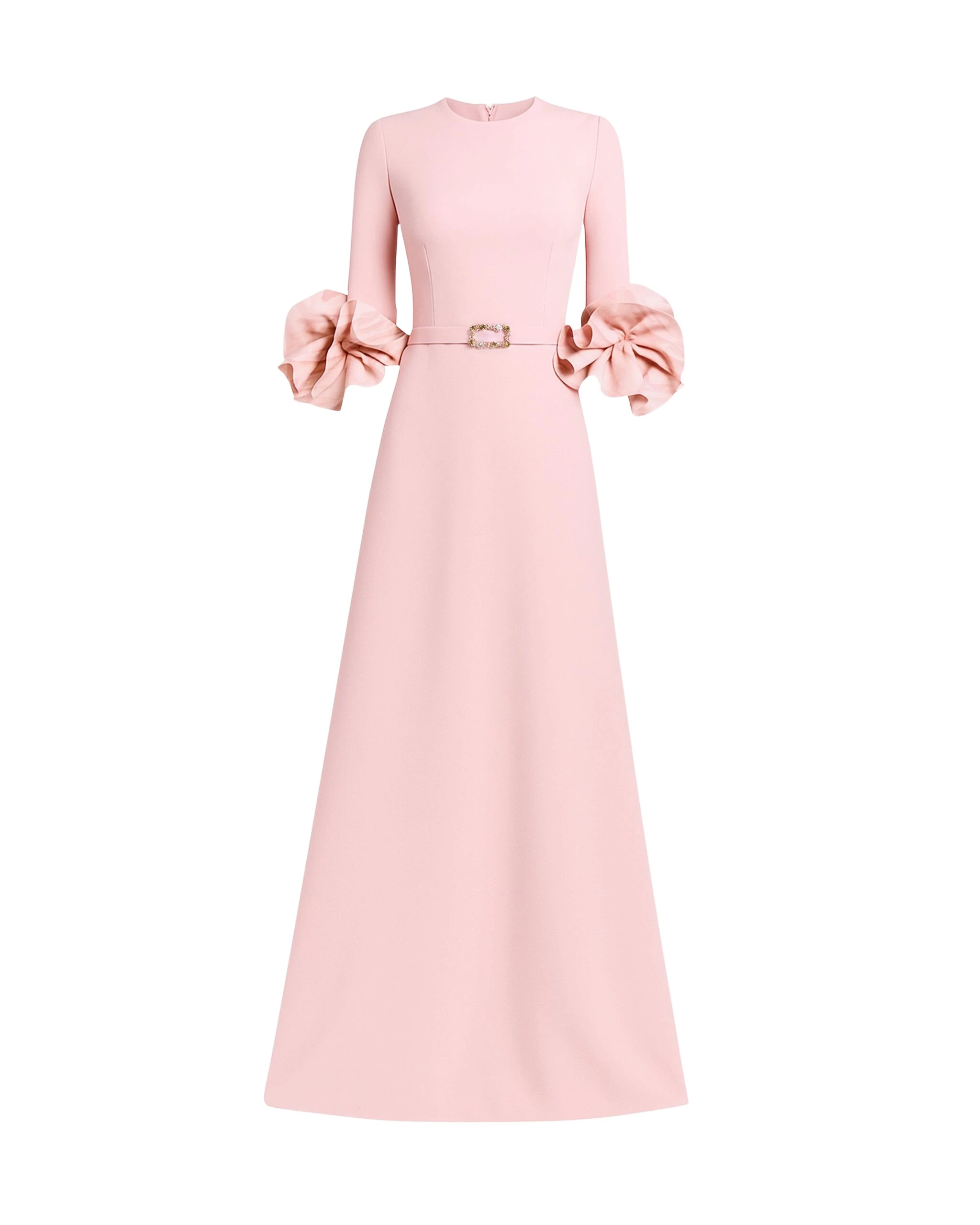 Safiyaa-Belen-Long-Dress-In-Lychee-With-Embellished-Belt-Coveti-4-scaled19774_nobg Safiyaa Dresses luxury Clothing from Coveti Marketplace