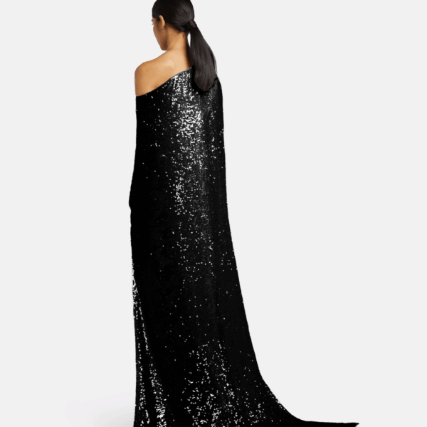 Cadenza Black Long Dress by Safiyaa ‚Äì luxury dresses in Black available at Coveti