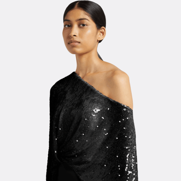 Cadenza Black Long Dress by Safiyaa ‚Äì luxury dresses in Black available at Coveti