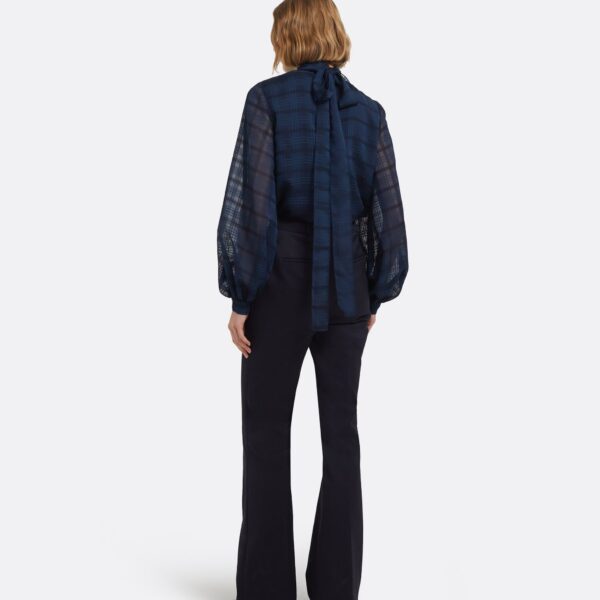 Carlie Top In Navy by Safiyaa ‚Äì luxury tops in Blue available at Coveti