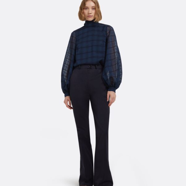 Carlie Top In Navy by Safiyaa ‚Äì luxury tops in Blue available at Coveti
