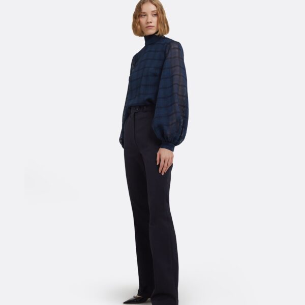 Carlie Top In Navy by Safiyaa ‚Äì luxury tops in Blue available at Coveti