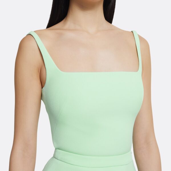 Della Top In Brook Green by Safiyaa ‚Äì luxury tops in Green available at Coveti