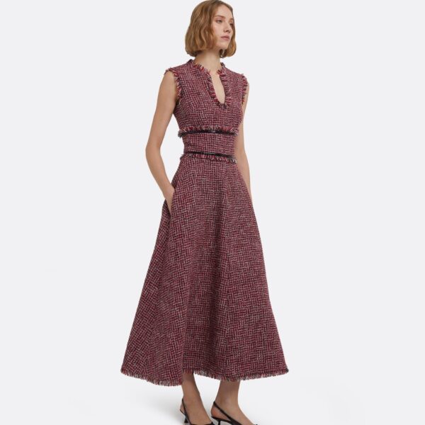 Dorothy Midi Dress In Multi-Pinks by Safiyaa ‚Äì luxury dresses in Pink available at Coveti