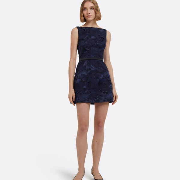 Gren Short Dress In Navy by Safiyaa ‚Äì luxury dresses in Blue available at Coveti