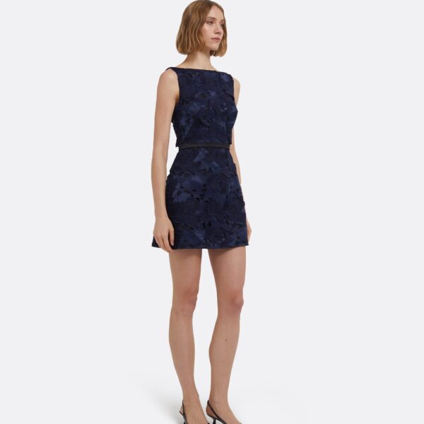 Gren Short Dress In Navy by Safiyaa ‚Äì luxury dresses in Blue available at Coveti
