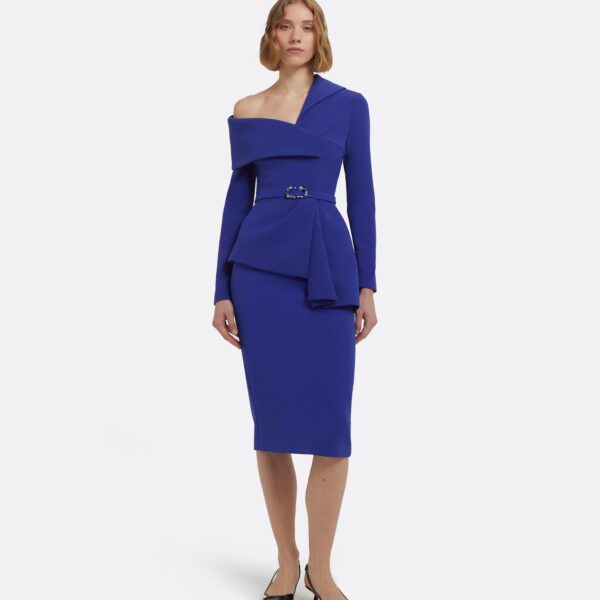 Hokoku Skiathos Blue Skirt by Safiyaa ‚Äì luxury skirts in Blue available at Coveti