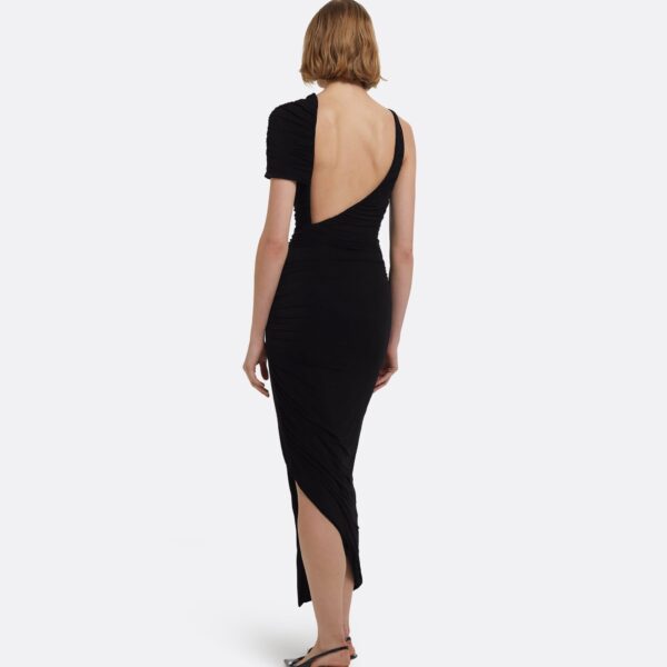 Ioni Midi Dress In Black by Safiyaa ‚Äì luxury dresses in Black available at Coveti