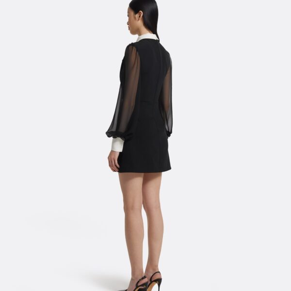 Karena Short Dress In Ivory On Black by Safiyaa ‚Äì luxury dresses in Black available at Coveti