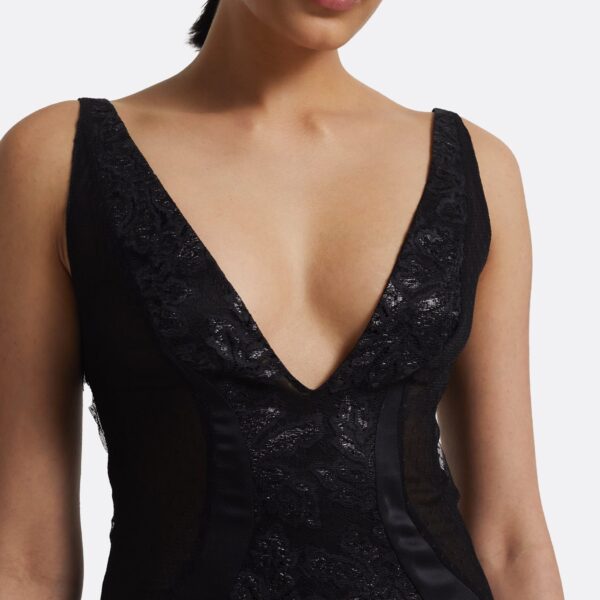 Kaya Midi Dress In Black by Safiyaa ‚Äì luxury dresses in Black available at Coveti