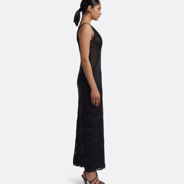 Kaya Midi Dress In Black by Safiyaa ‚Äì luxury dresses in Black available at Coveti