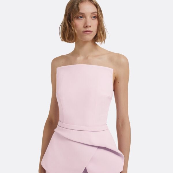 Kendall Top In Lilac Snow by Safiyaa ‚Äì luxury tops in Pink available at Coveti