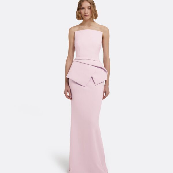 Kendra Long Dress In Lilac Snow by Safiyaa ‚Äì luxury dresses in Pink available at Coveti