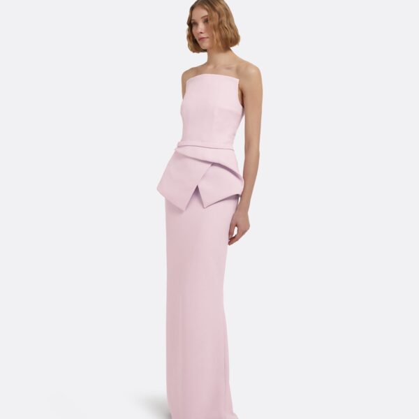 Kendra Long Dress In Lilac Snow by Safiyaa ‚Äì luxury dresses in Pink available at Coveti