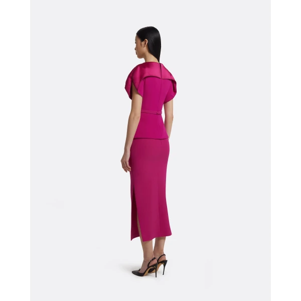 Safiyaa Kyoto Skirt In Fuchsia, view 3