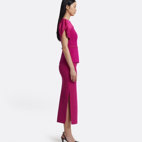 Kyoto Skirt In Fuchsia by Safiyaa ‚Äì luxury skirts in Pink available at Coveti