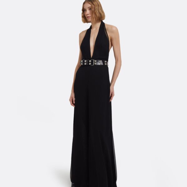 Lisbeth Belt In Black by Safiyaa ‚Äì luxury belts in Black available at Coveti