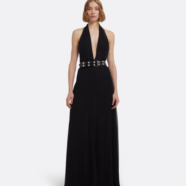 Lisbeth Belt In Black by Safiyaa ‚Äì luxury belts in Black available at Coveti