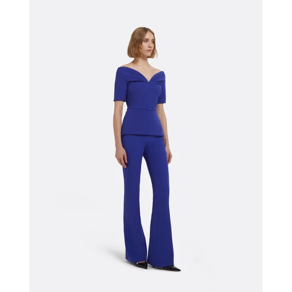 Safiyaa Lyddie Top In Skiathos Blue, view 4
