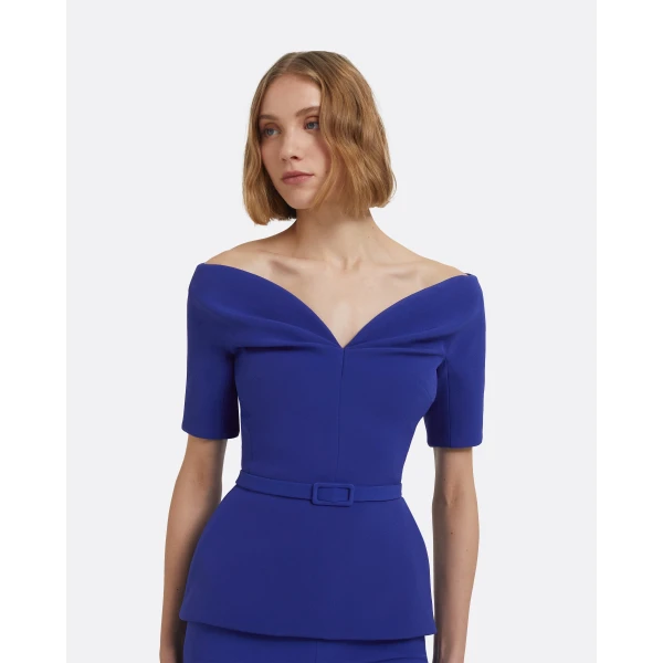 Safiyaa Lyddie Top In Skiathos Blue, view 5
