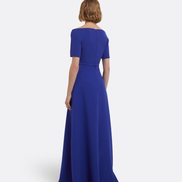 Lydia Long Dress In Skiathos Blue by Safiyaa ‚Äì luxury dresses in Blue available at Coveti