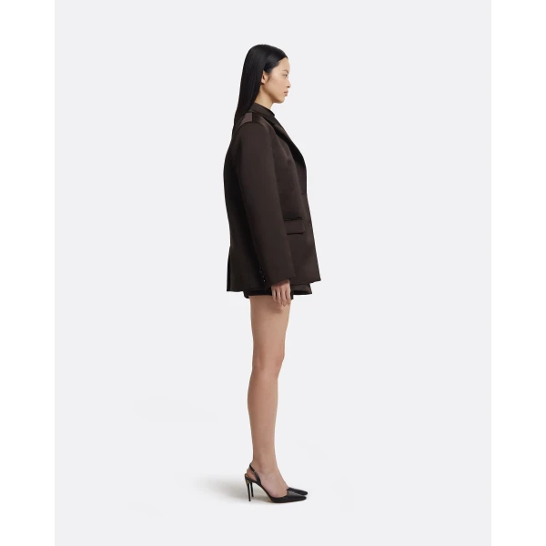Safiyaa Maurissa Jacket In Peat Brown, view 6