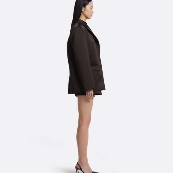 Maurissa Jacket In Peat Brown by Safiyaa ‚Äì luxury jackets in Brown available at Coveti