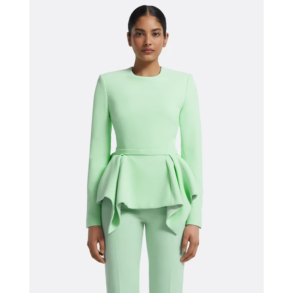 Midori Top In Brook Green by Safiyaa ‚Äì luxury tops in Green available at Coveti