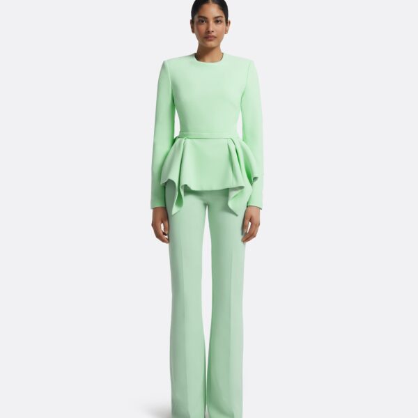 Midori Top In Brook Green by Safiyaa ‚Äì luxury tops in Green available at Coveti